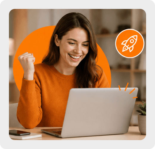 Creator working on a laptop